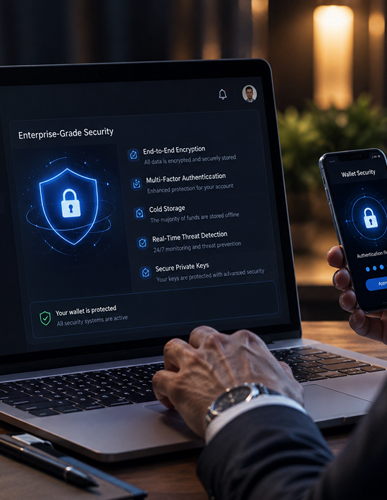 Enterprise-grade security for cryptocurrency wallets