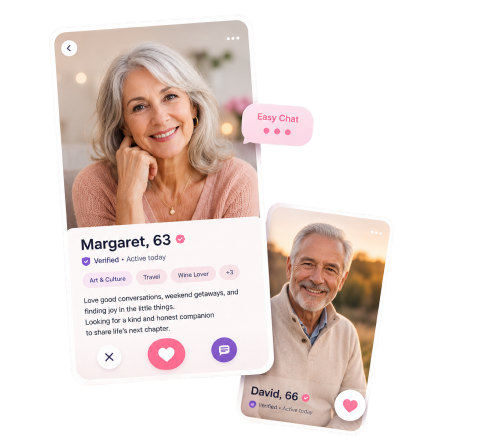 Senior Dating Apps dating app screens