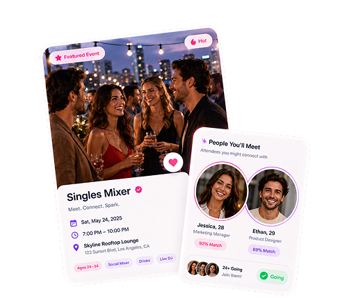 Event-Based Dating Apps dating app screens