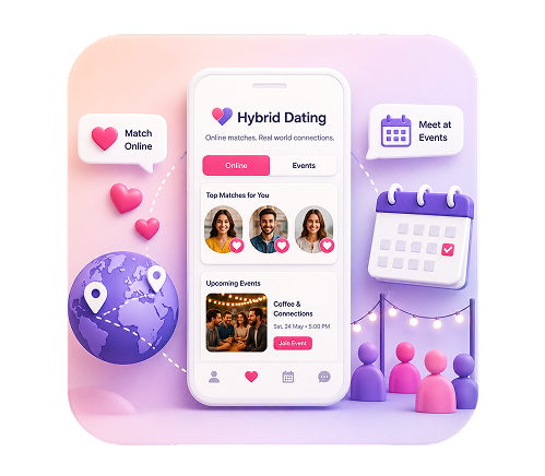Hybrid Dating Apps dating app screens