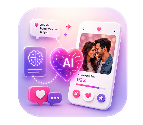 AI-Powered Dating Apps dating app screens