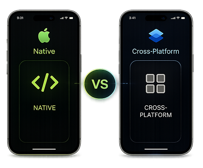 Native app compared with cross-platform app