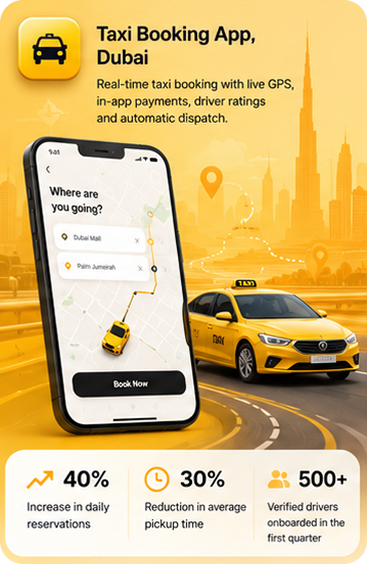 Taxi Booking App, Dubai