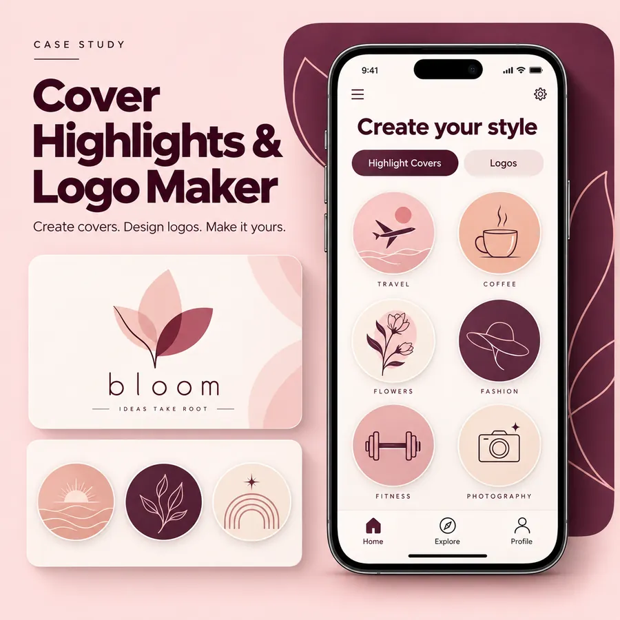 Cover Highlights & Logo Maker case study
