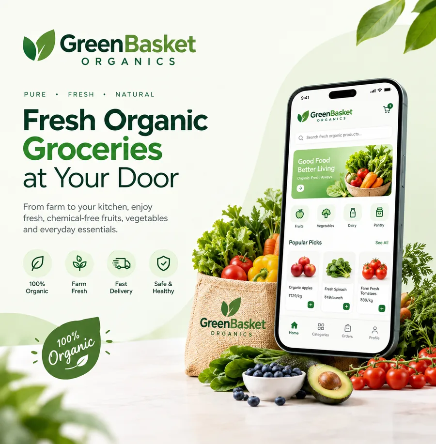 GreenBasket Organics grocery app