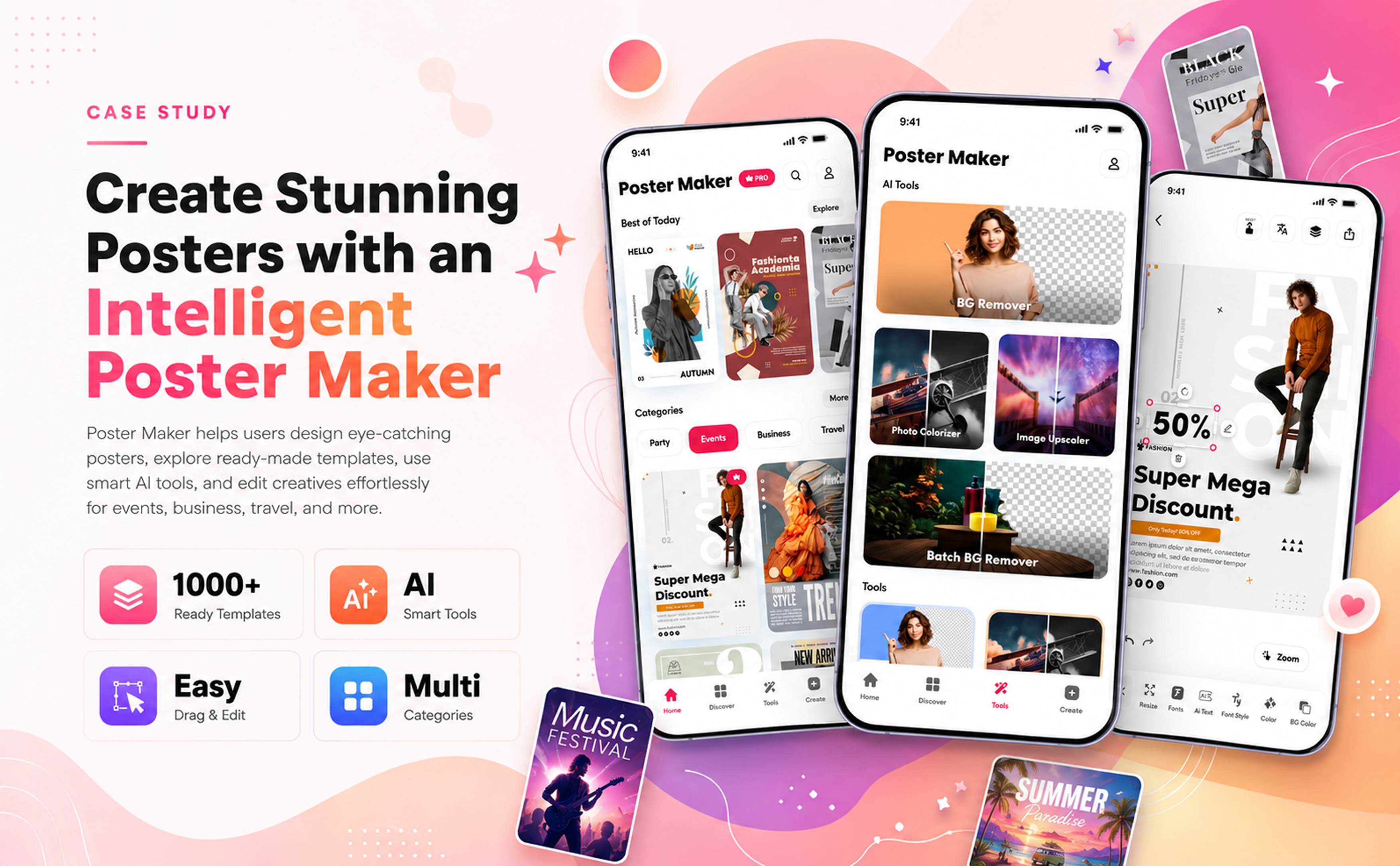 Poster maker app case study