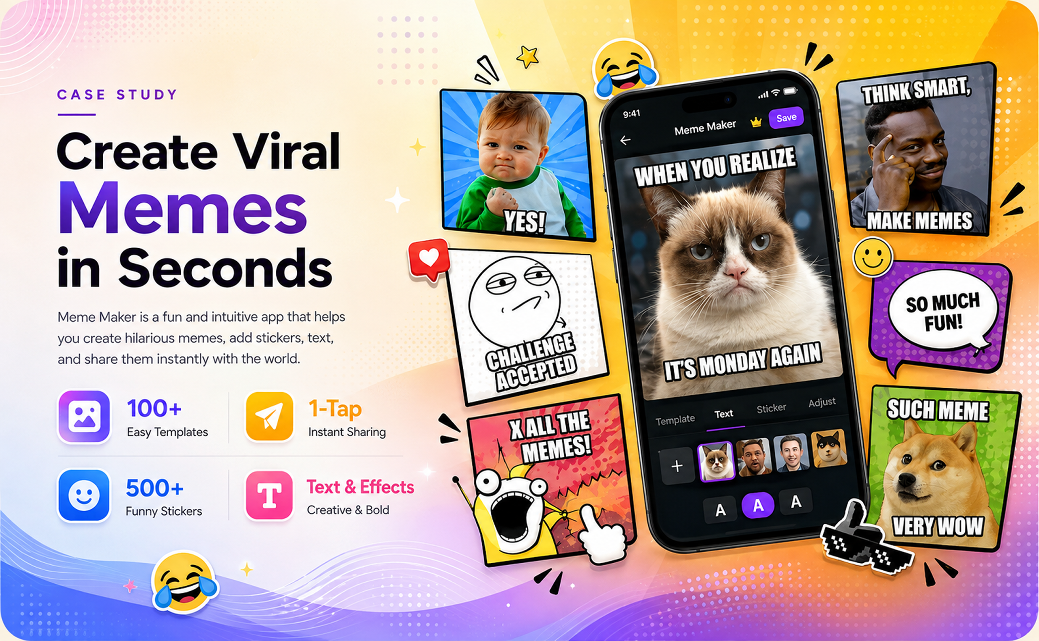 Meme maker app case study