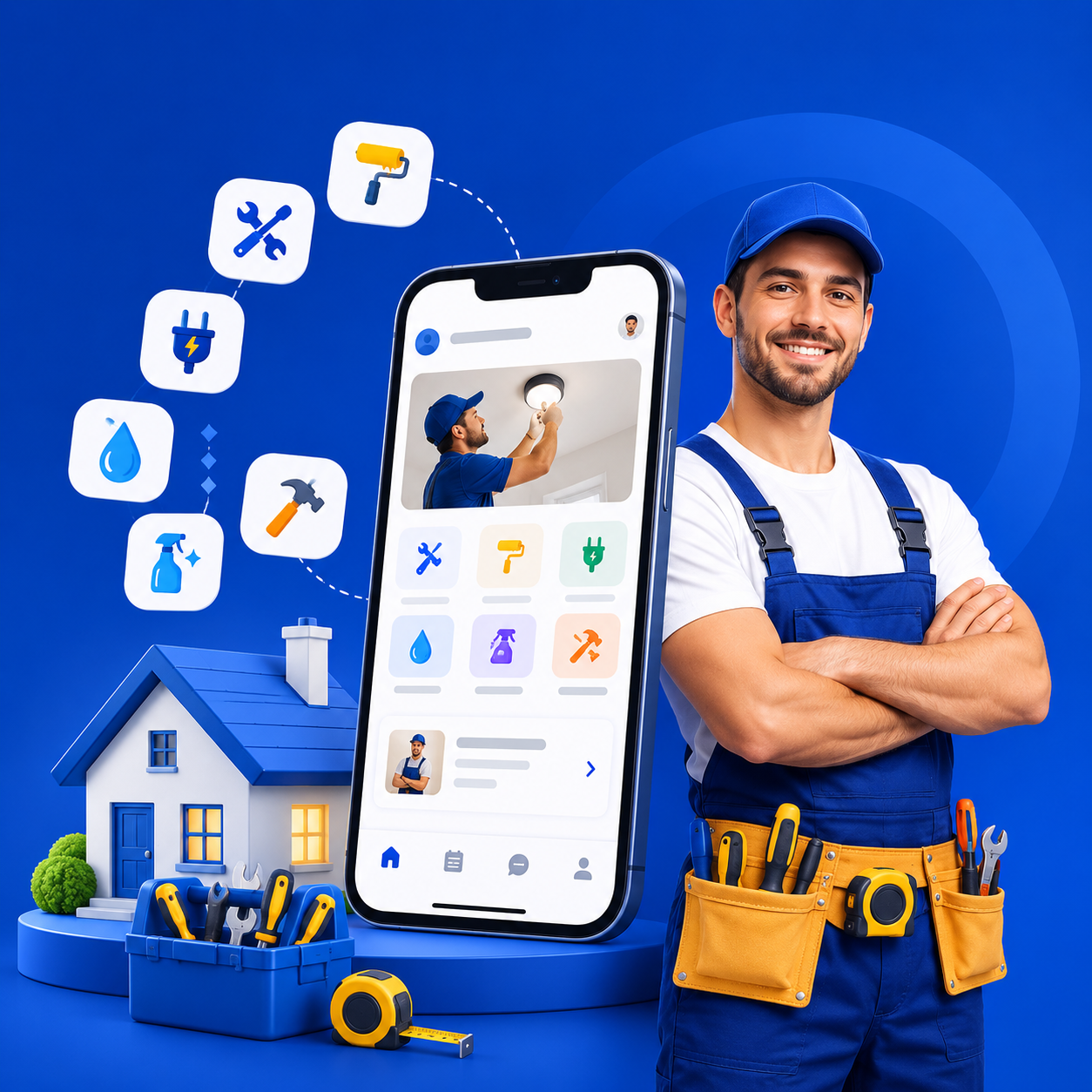 Handyman app screen