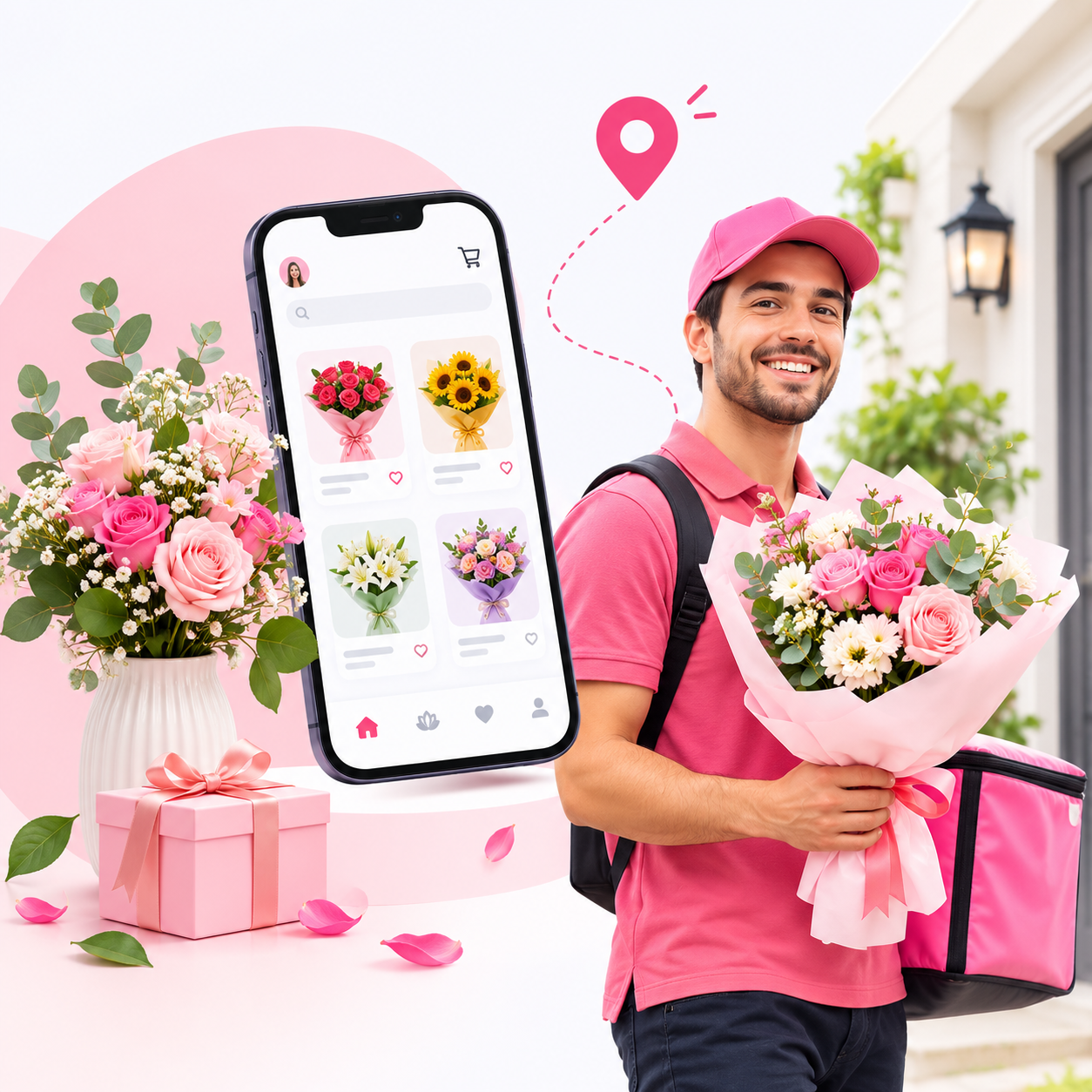 Flower Delivery app screen
